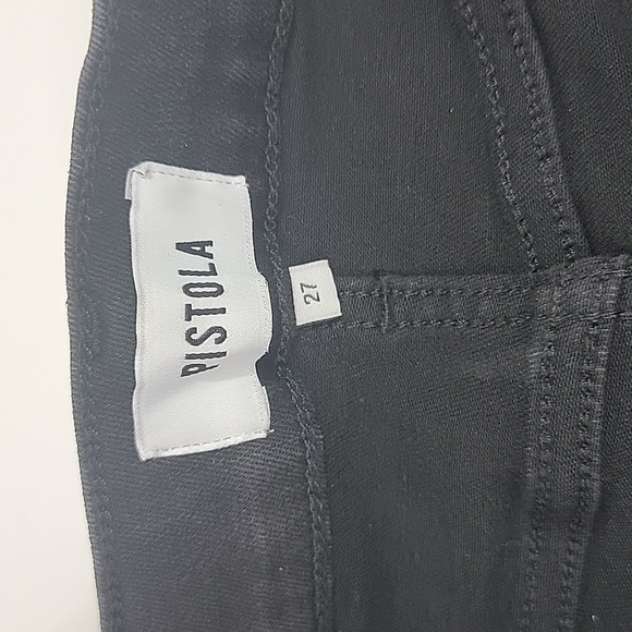 PISTOLA NWT RAVEN HIGH RISE CROP BOOT FRAYED BLACK JEANS SZ 27 - Picture 13 of 13